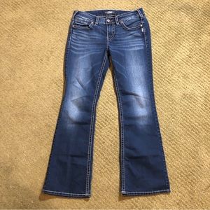 Silver Suki Mid Boot Jeans size 32